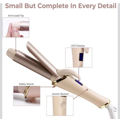 Travel curling iron wand tongs - curling,